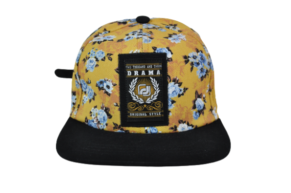 BONÉ STRAPBACK FLORAL YELLOW