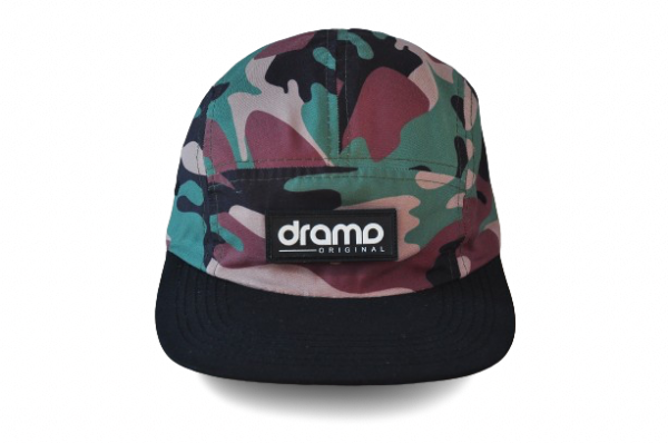 BONÉ FIVE PANEL CAMUFLADO ABA PRETA